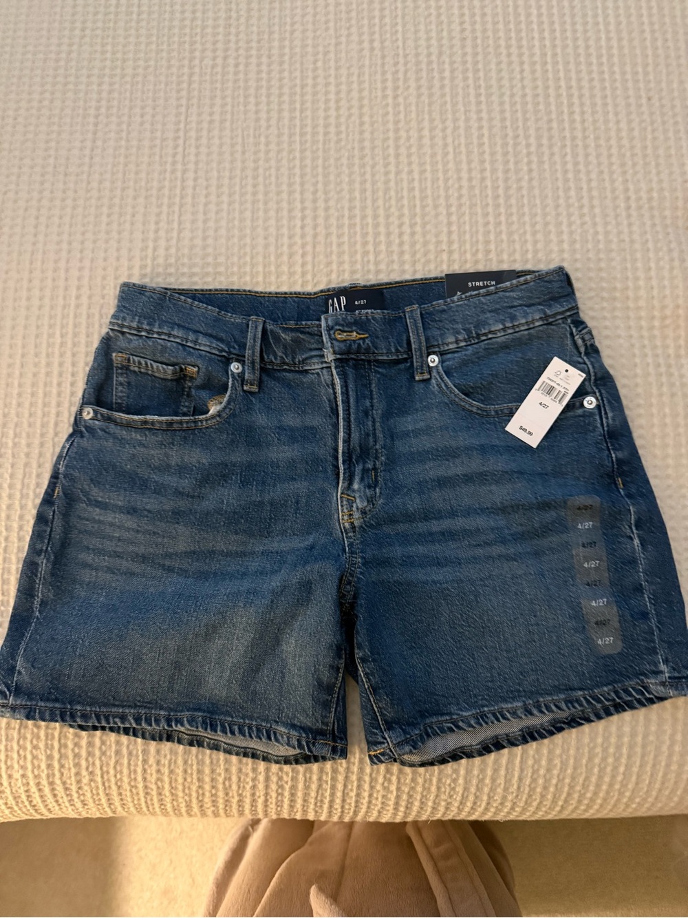 GAP Dark Blue Distressed Denim Shorts